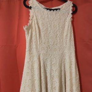 cream lace dress